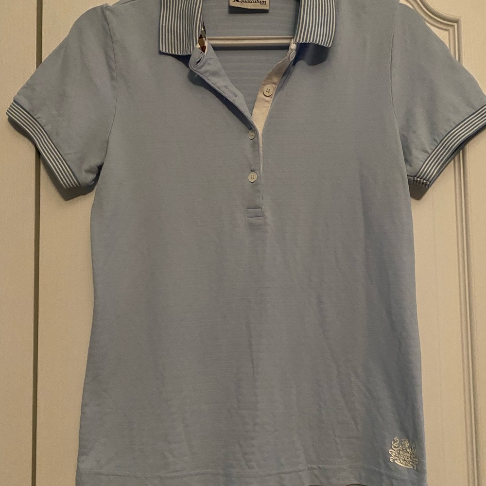 Aquascutum Golf Blue Polo Shirt